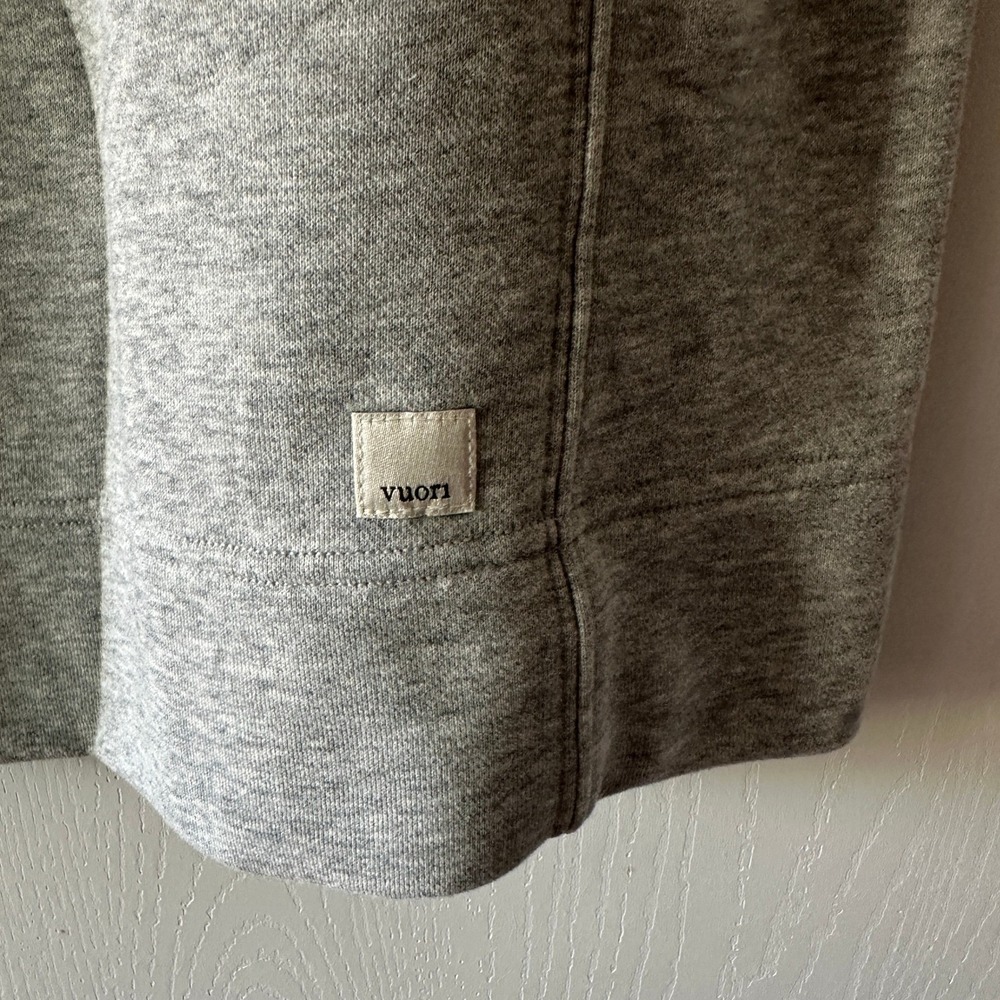 Vuori Sedona Vest Dress Light Heather Grey French Terry Sleeveless V-Neck Large - Picture 4 of 6